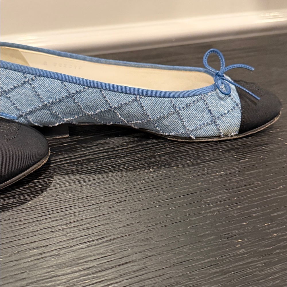 CHANEL Denim Quilted Ballet Flats - Picture 11 of 12